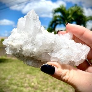Natural Raw Clear Quartz Crystal Cluster Healing Stone